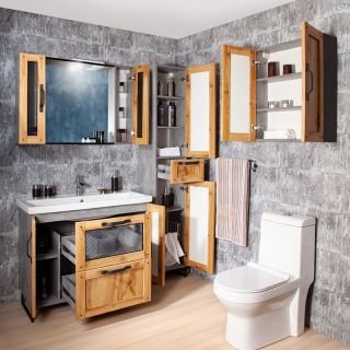 Шкаф навесной Бриклаер Лофт 4627125413346 20 см метрополитен грей